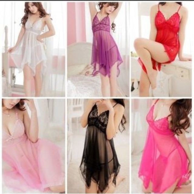 [Bigsize Váy ngủ xuyên thấu sexy kèm quần chíp lọt khe MS001 | BigBuy360 - bigbuy360.vn