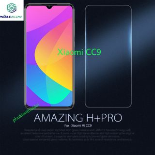 Cường lực Xiaomi Mi CC9 / Mi 9 / Mi 9 Lite dùng chung hiệu Nillkin H+ Pro trong suốt trơn mượt 9H / 2.5D tặng keo 1
