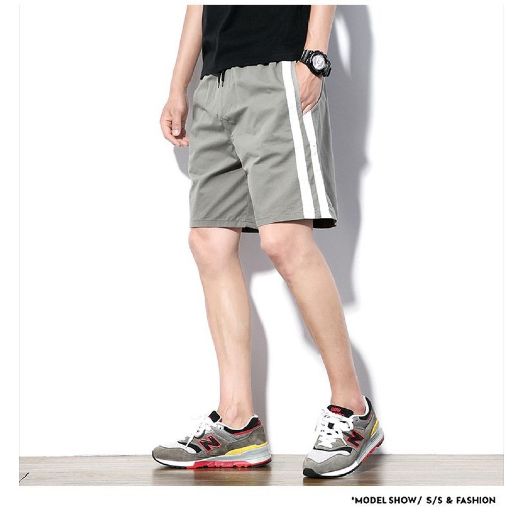 Quần Đùi Nam 2 Sọc Kiểu Dáng Hàn Quốc- Hot Trend 2021