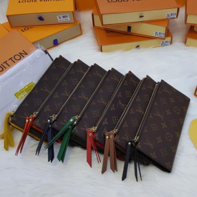 Ví hoa nâu 2 khóa size 20 fullbox