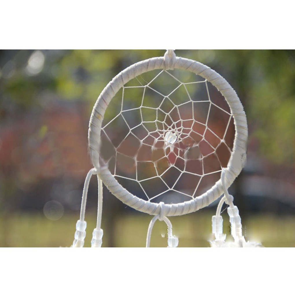 Vòng Ước/ May Mắn Kiểu Bô-hem, Trang Trí Bằng Lông Chim Trắng