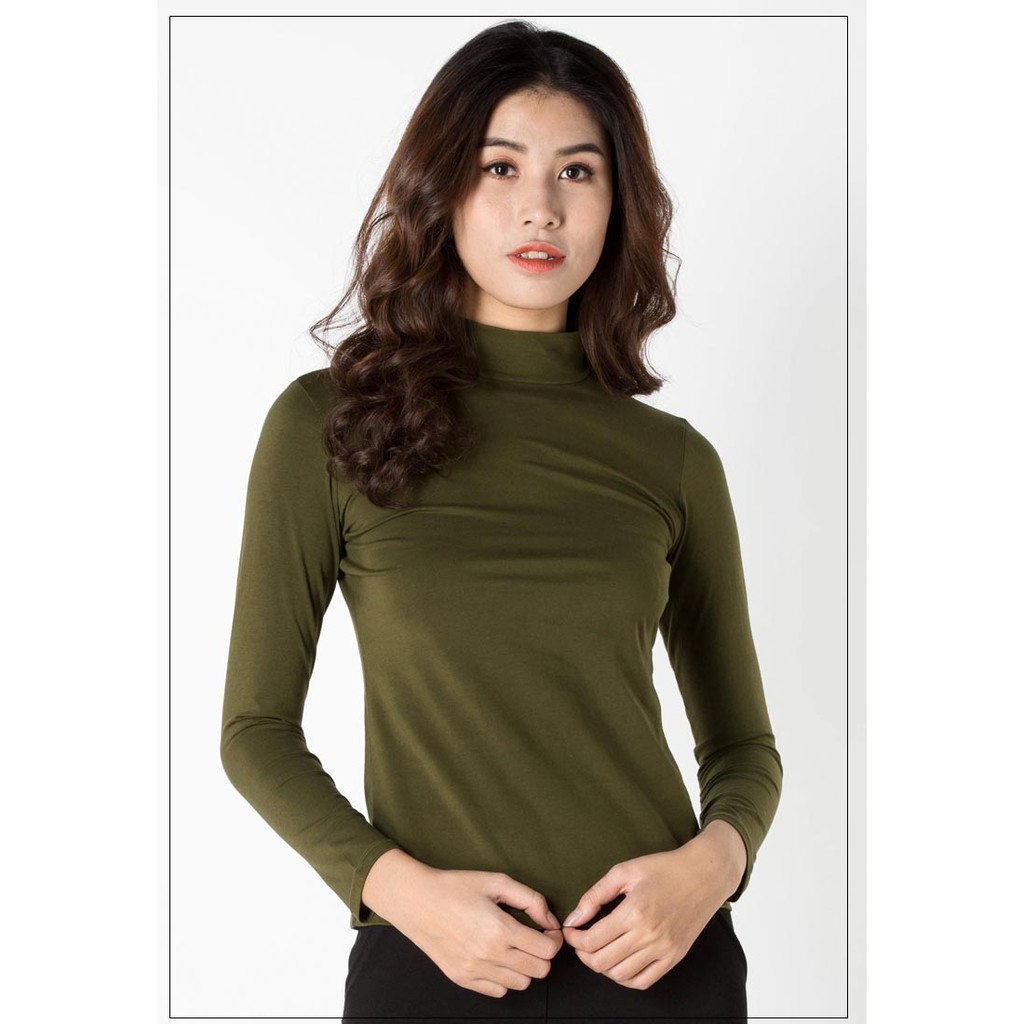 Áo giữ nhiệt Vicci cổ cao chất liệu 100% cotton nhiều màu