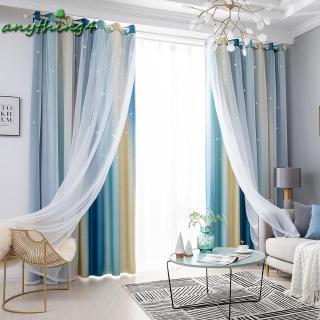 Rèm cửa màu gradient dùng trang trí phòng ngủ
