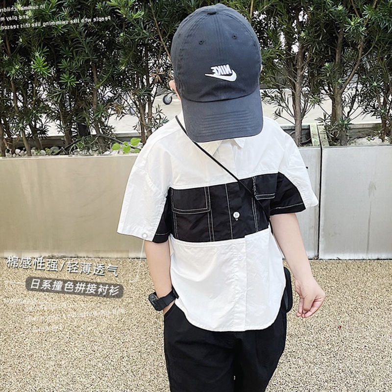 Áo Sơ Mi Mỏng Dáng Rộng Phong Cách Hàn Quốc Thời Trang Mùa Hè Mới Cho Bé Trai 0818