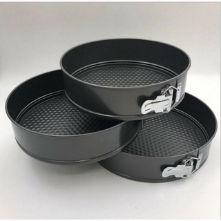 Bộ 3 khuôn làm bánh gato, bánh sinh nhật có khoá chống dính size 24/26/28cm