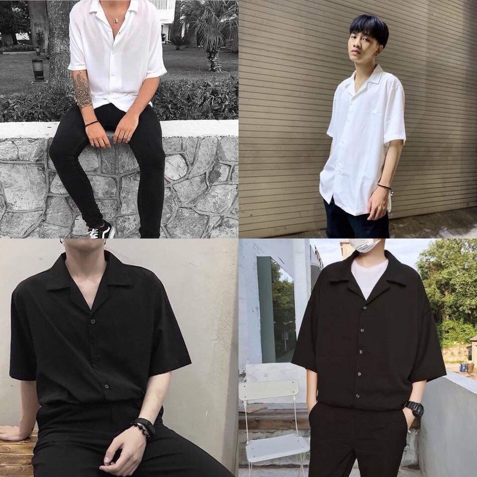 Sơ mi nam nữ basic cổ vest | BigBuy360 - bigbuy360.vn