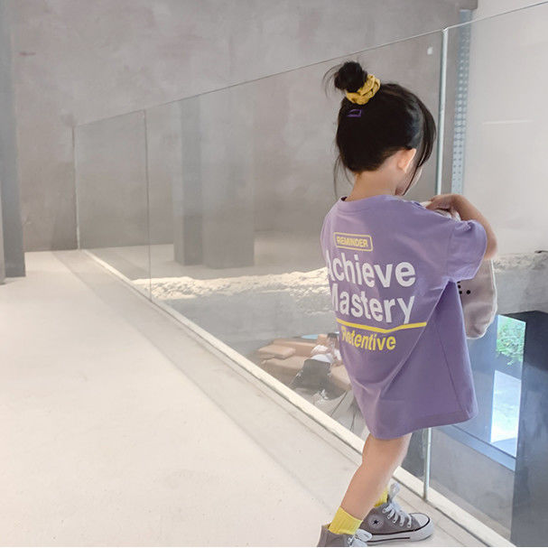 Đầm thun tay ngắn thời trang 2023 cho bé gái