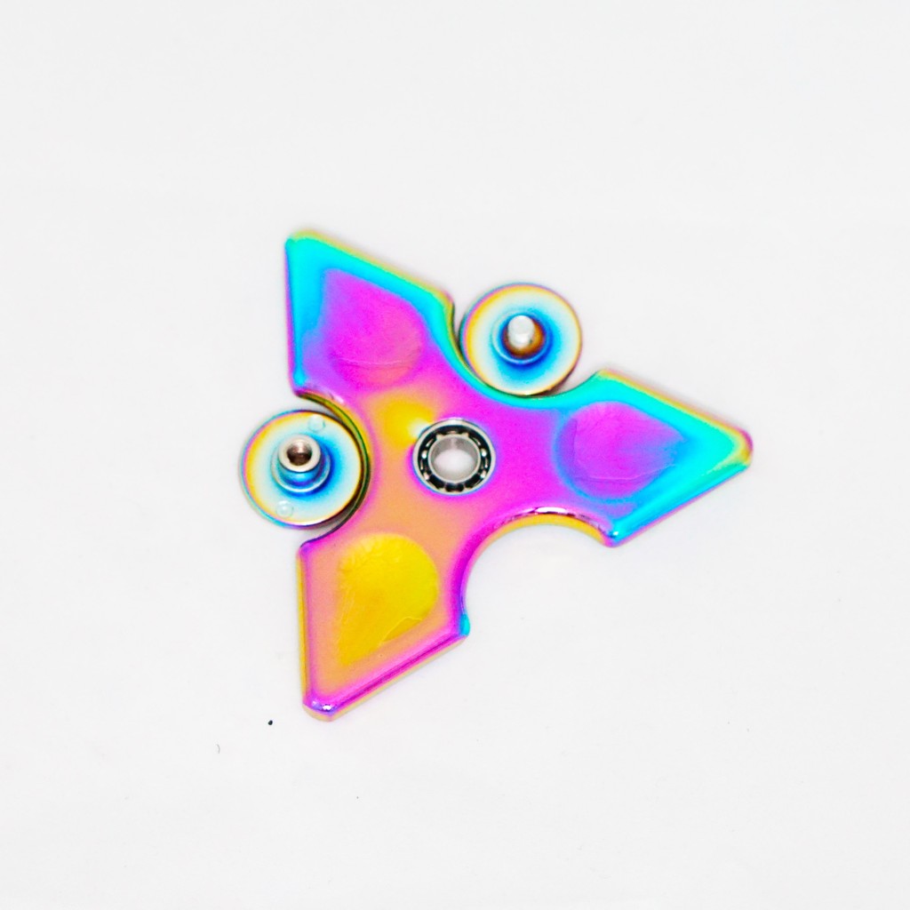 Con quay 3 cánh nhọn 7 màu - Rainbow Tri-wing Spinner - Fidget Spinner