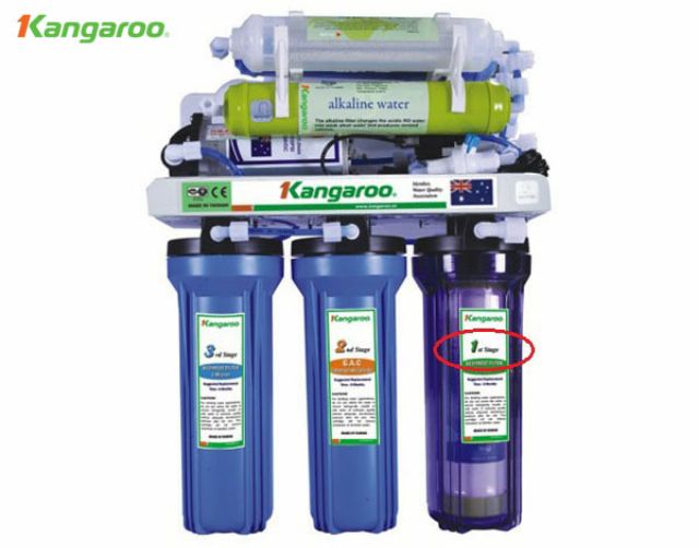 Cốc lọc nước số 1 kèm lõi lọc kangaroo chính hãng