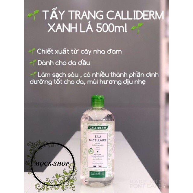 NƯỚC TẨY TRANG CALLIDERM PHÁP 500ML CHÍNH HÃNG - 8604