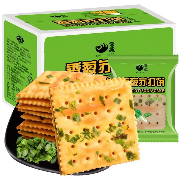 Bánh quy vị hành lá Liangpin bánh mặn ít đường