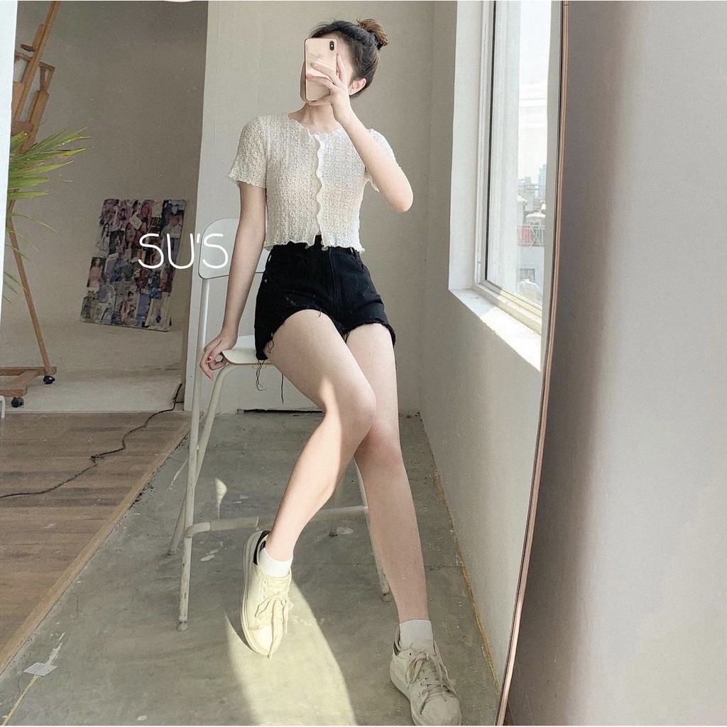 Áo Croptop Ren Siêu Xinh Hàng Quảng Châu M065- Lolla_Fashion