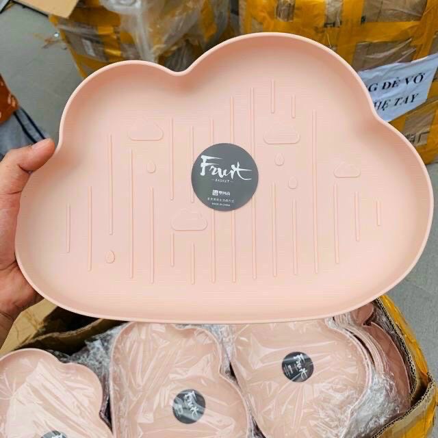 Khay Ăn Dặm Hình Đám Mây Đựng Bát Ăn Dặm Tiện Dụng Ngộ Ngĩnh Cho Bé Yêu CX62