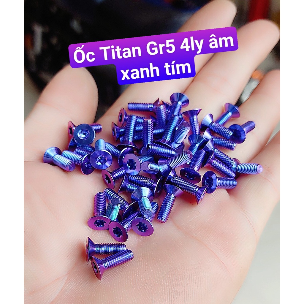 Ốc 4li Âm Titan Gr5 Gắn Nắp Bình Dầu Xe Máy