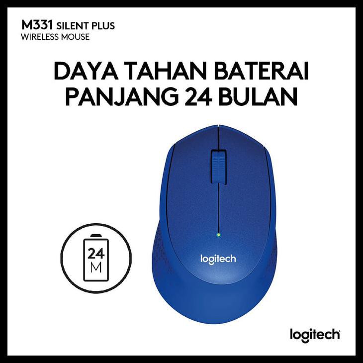 Chuột không dây Logitech M331 Silent Plus 100% chính hãng #1 năm màu đen