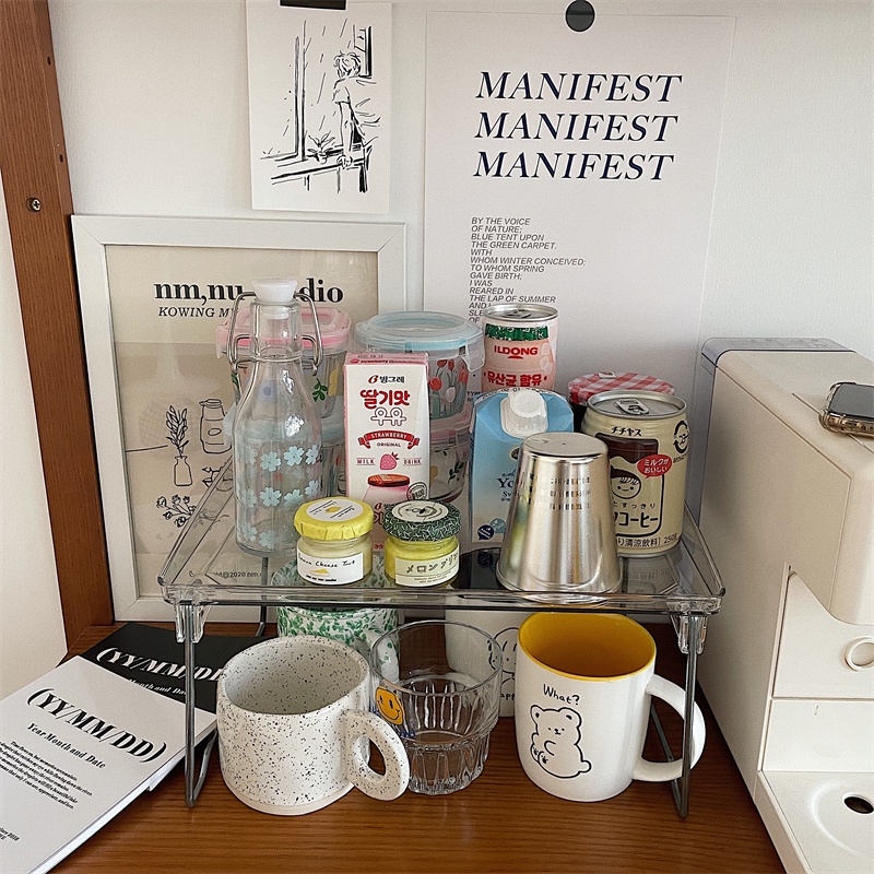 Kệ đựng đồ để bàn trong suốt đa năng tiện dụng cho nhà bếp