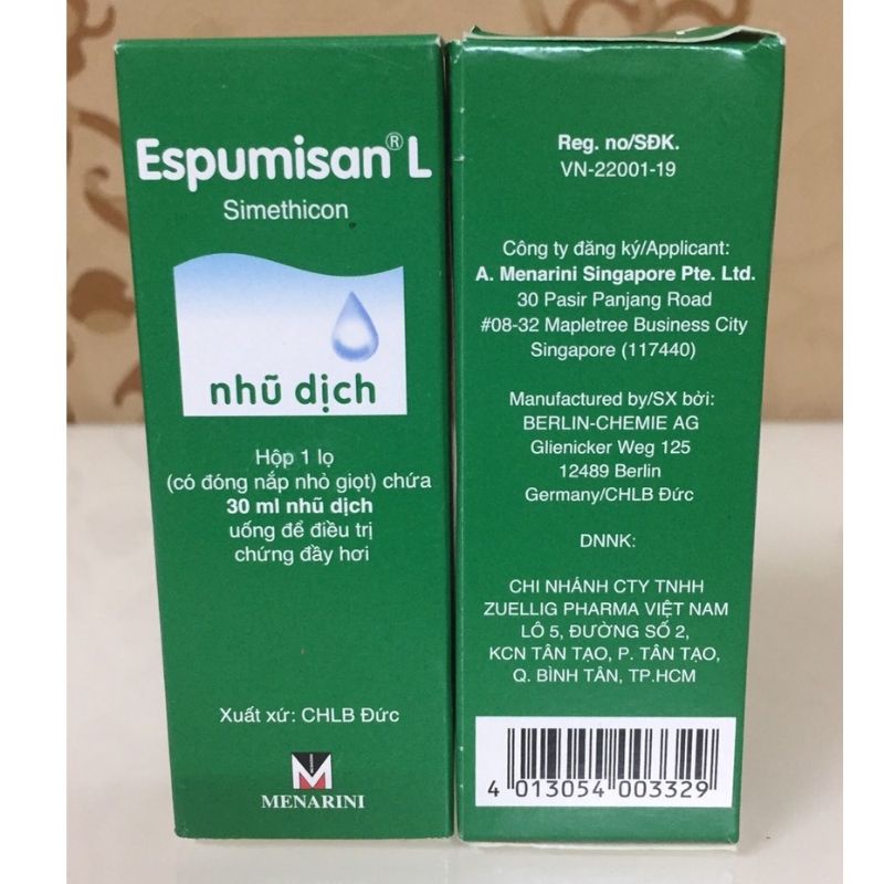 Simethicone Espumisan Simethicone dành cho các bé, TRÀO NGƯỢC