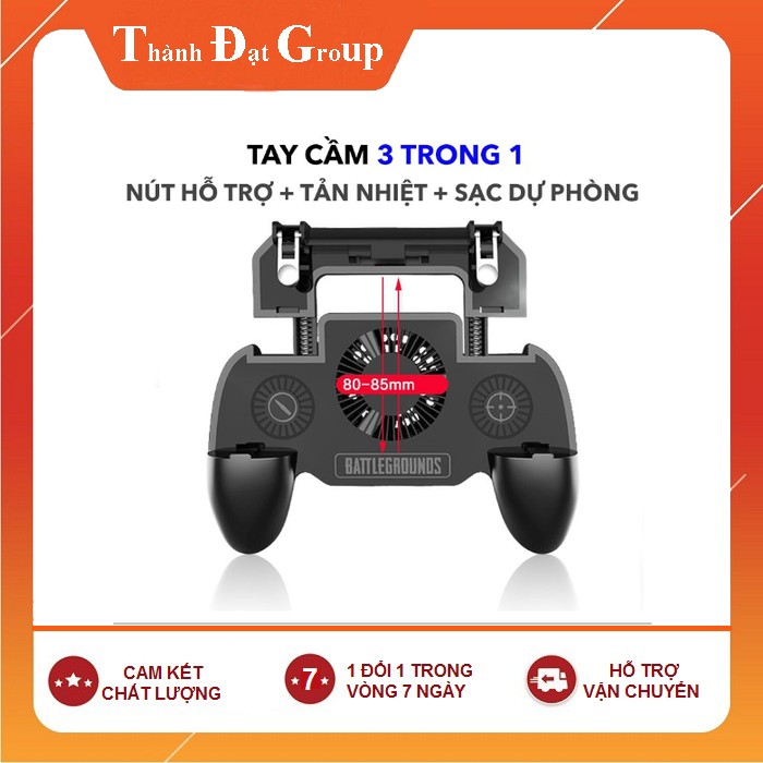 [Freeship & Tặng Nút Joystick] Tay Cầm Chơi Game - Quạt Tản Nhiệt Kiêm Sac Dự Phòng - PUBG, ROS, FF