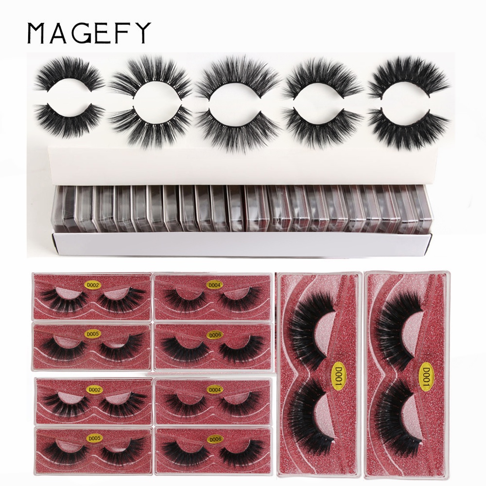 MAGEFY 3D Lông mi giả 1 cặp/Tổng hợp lông mi giả cao cấp/Bộ 1 đôi lông mi giảvà mượt bằng lông chồn  điểm handmade