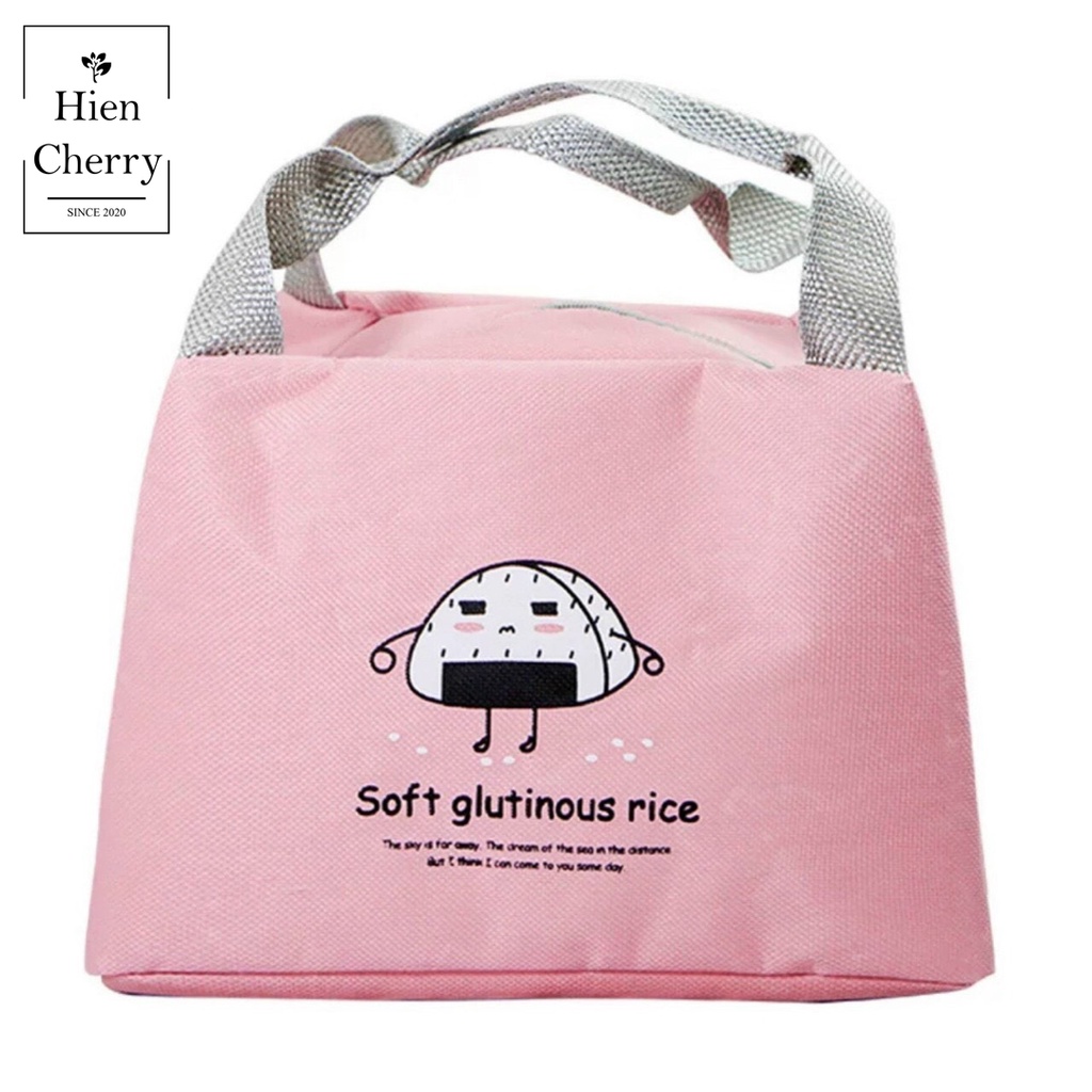 Túi giữ nhiệt, túi đựng hộp cơm, đồ ăn chống thấm nước nhiều màu sắc, họa tiết