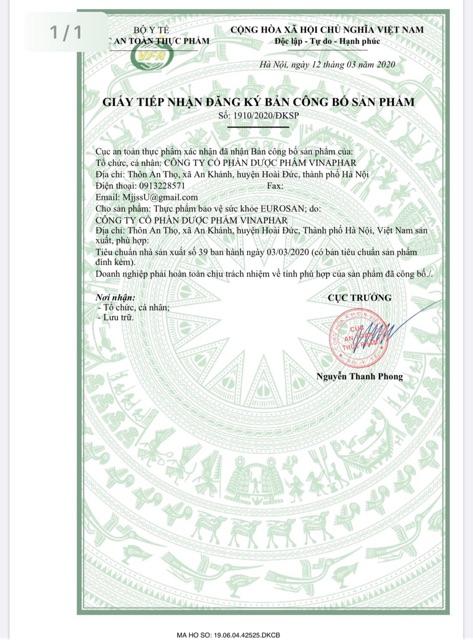 EUROSAN  - Bổ Phế , Làm Ấm Họng , Giảm Ho, Giảm Đau Rát Họng, Thông Thoáng Mũi  Họng