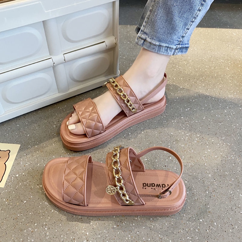 Jiashucheng Hàng Có Sẵn Sandal Thể Thao Đế Dày Chống Trượt Thời Trang Mùa Hè Mới Cho Nữ Sinh