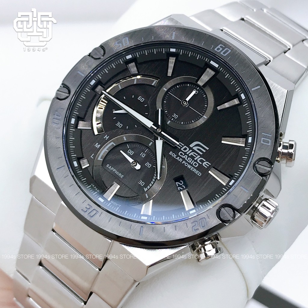 Đồng hồ nam Casio Edifice EFS-S560 / EFS-S560DB-1A mặt kính Sapphire, mỏng 9.9mm, năng lượng mặt trời, hàng chính hãng