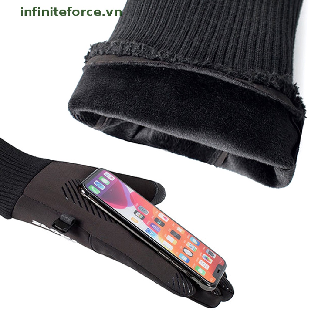Găng Tay Thể Thao Chạy Xe Máy / Trượt Tuyết Chống Nước Giữ Ấm Không Trượt Có Thể Chạm Màn Hình Cảm Ứng Cho Nam