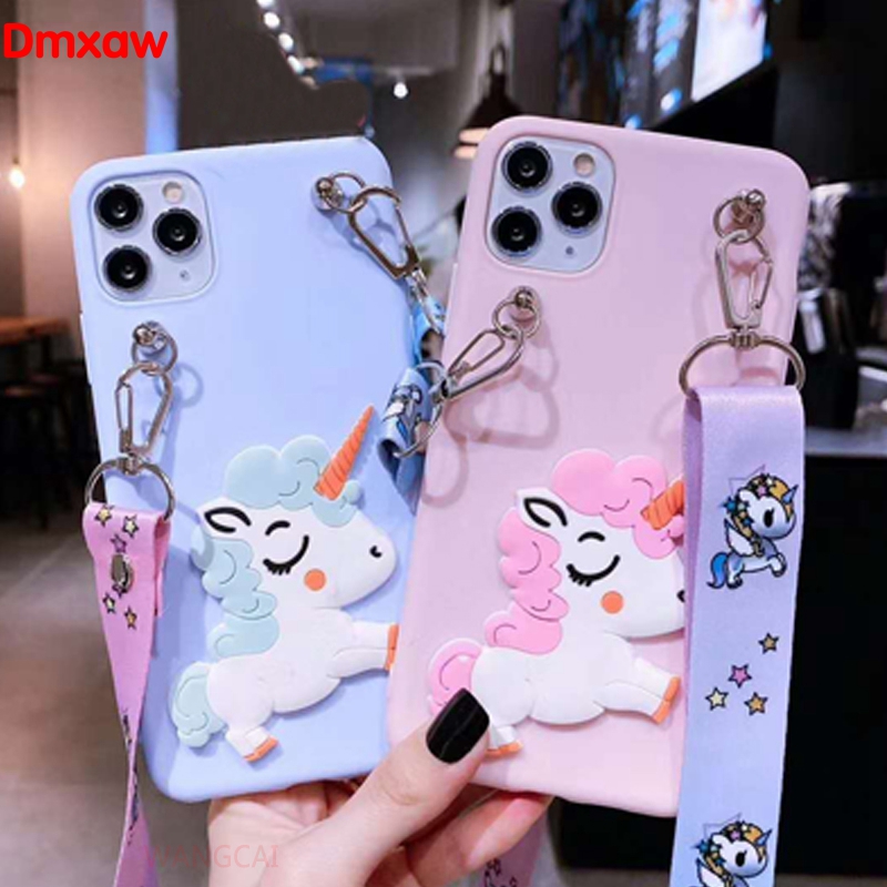 DISNEY Ốp Điện Thoại Mềm In Hình Mickey Minnie Daisy Donald Có Dây Đeo Cho Samsung Galaxy S10 S9 S8 Plus S7