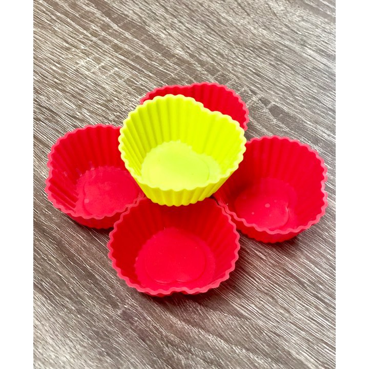 Cup silicon hình tim 5cm - 5 cái