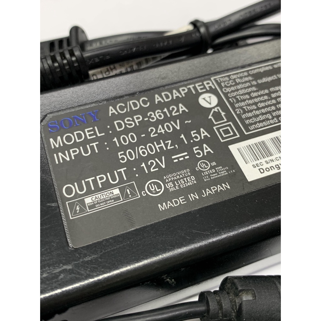 Adaptor Sony đèn led 12V 5A chính hãng jack 5.5mm x 2.1mm