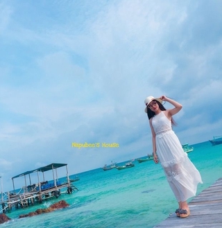 Váy maxi phối ren - hàng thiết kế cao cấp