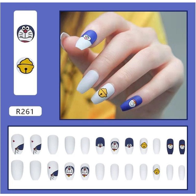 Bộ 24 móng tay giả dài nhiều mẫu thời trang cho nữ Meiisan