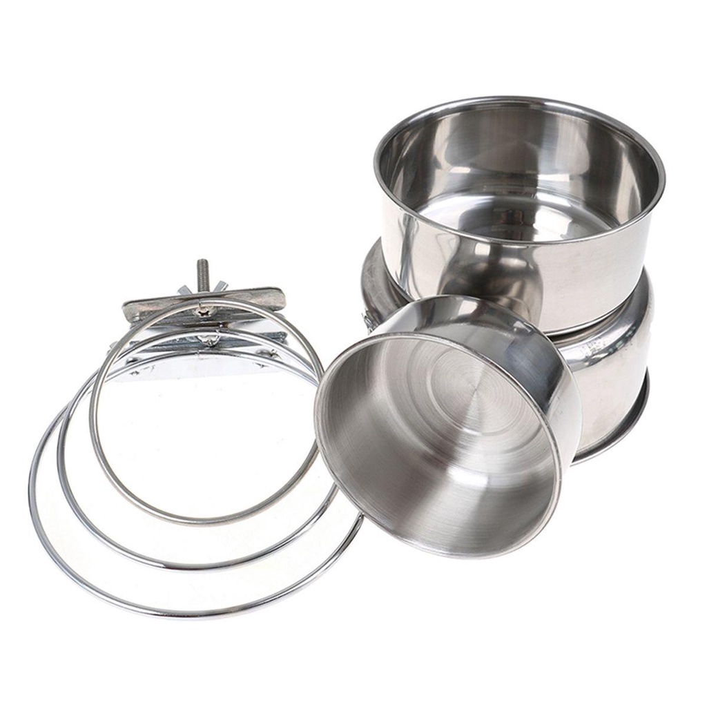 Dụng Cụ Đựng Thức Ăn Bằng Thép Không Gỉ Gắn Lồng Nuôi Chim
