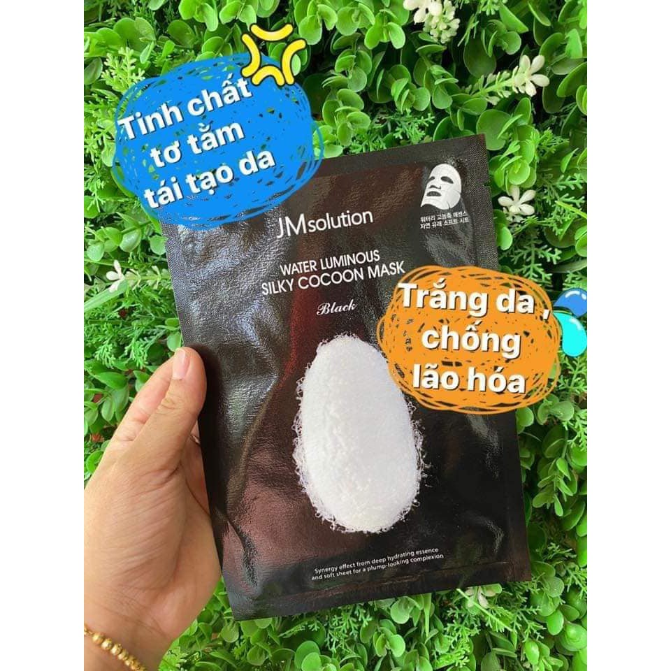 Mặt Nạ Dưỡng Da Trắng Sáng, Mềm Mịn JM Solution Water Luminous Silky Cocoon Mask 35ml ( tằm )