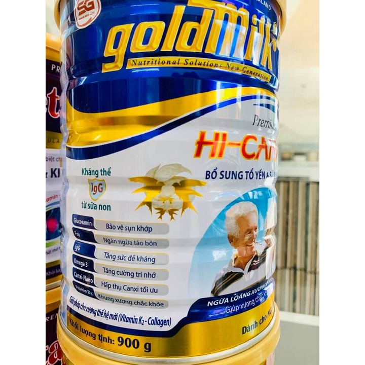 Sữa goldmilk hi-canxi 900g ngừa loãng xương và tiểu đường