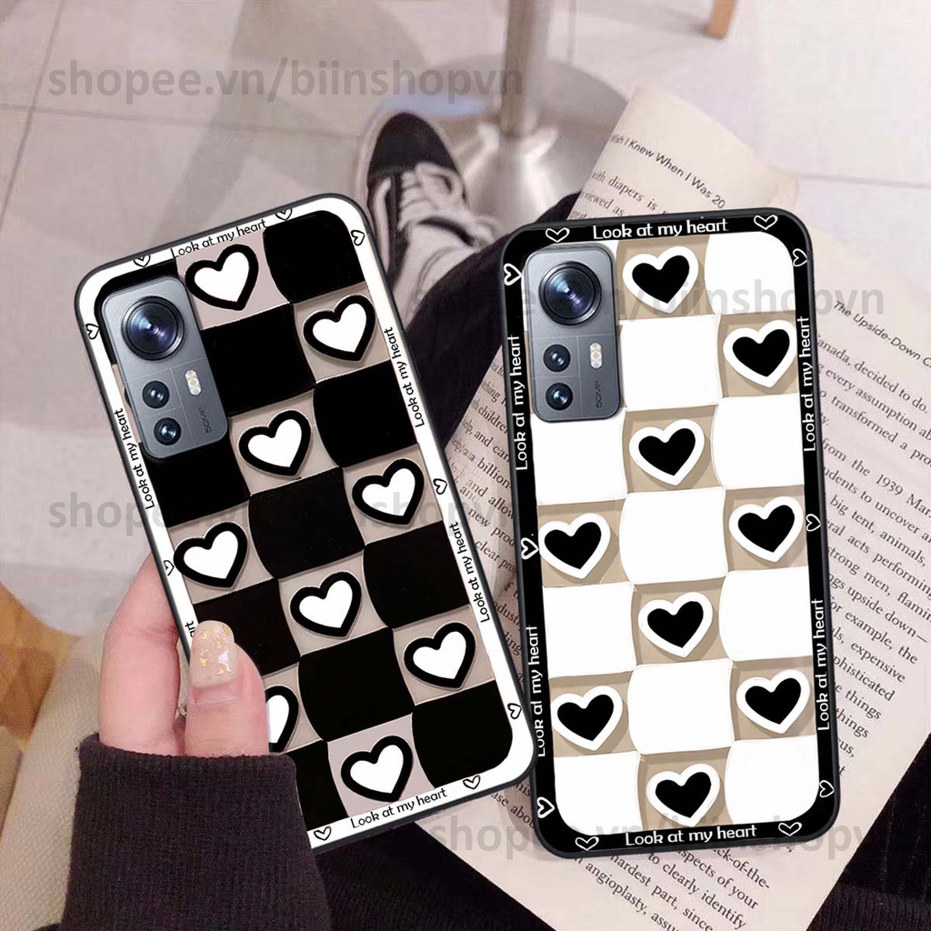 Ốp Xiaomi 12 / Xiaomi 12 Pro caro trái tim nhiều màu sắc, đầy cá tính, khẳng định phong cách