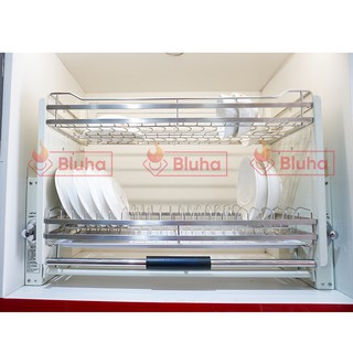 Giá bát đĩa nâng hạ Eurogold inox 304 EVI bảo hành gỉ vĩnh viễn [Lắp đặt miễn phí nội thành Hà Nội]