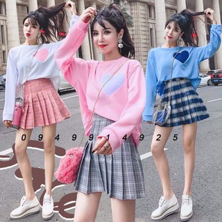 Clip thật áo nỉ chui tim hồng trắng siêu đẹp