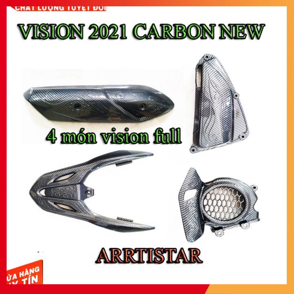BỘ CARBON VISION 2021 GỒM 6 MÓN Y HÌNH ĐẠI DIỆN (Ảnh sp thật)