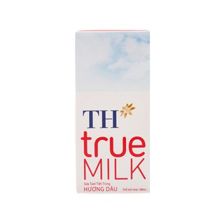 Lốc 4 hộp Sữa TH true MILK hương dâu 180ml