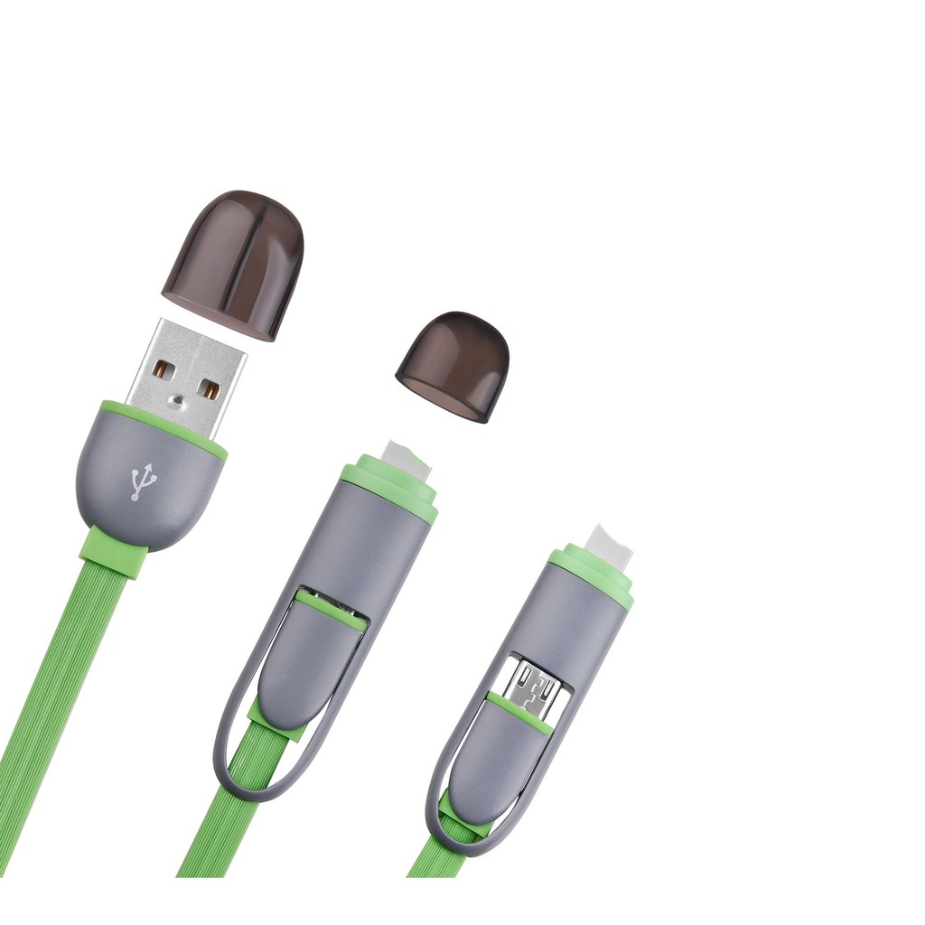 Dây cáp sạc USB 2 trong 1 cho iPhone Xiaomi Huawei OPPO vivo Android