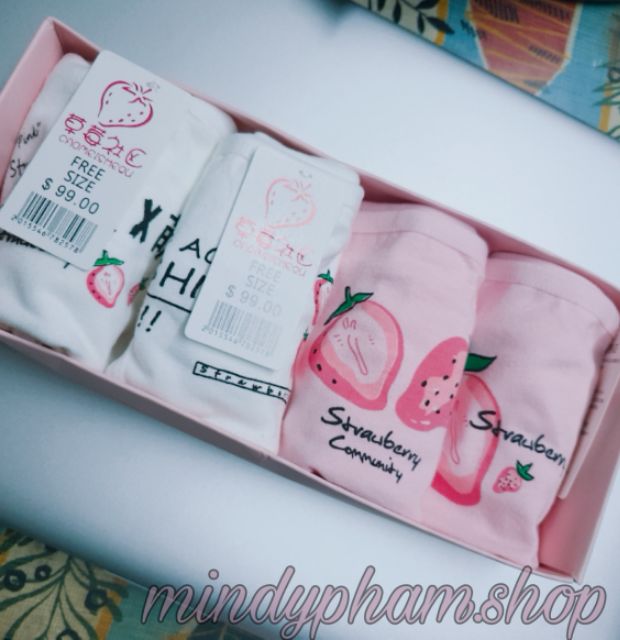 Combo 4 quần lót cotton cột dây cute | BigBuy360 - bigbuy360.vn