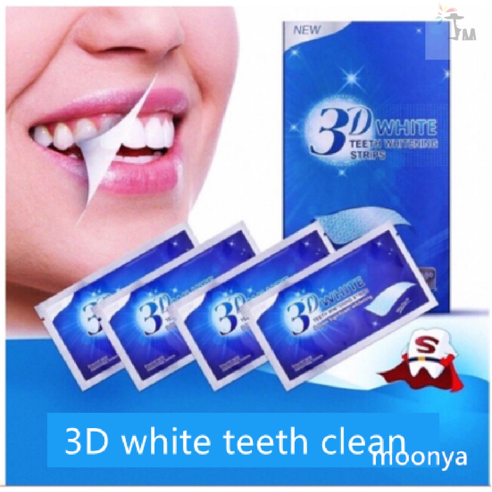 Dải miếng dán gel làm trắng răng 3D vệ sinh chăm sóc răng miệng