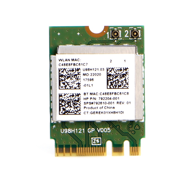 Thẻ mạng wifi không dây mini giao diện NGFF RTL8723BE 792204-001 cho HP DELL Asus