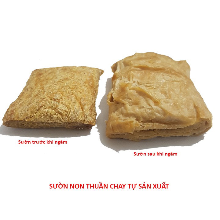 Sườn non thuần chay tinh khiết (500gr) Không trứng, sữa, hàn the, bột ngọt, phụ gia, chất bảo quản, non GMO | BigBuy360 - bigbuy360.vn