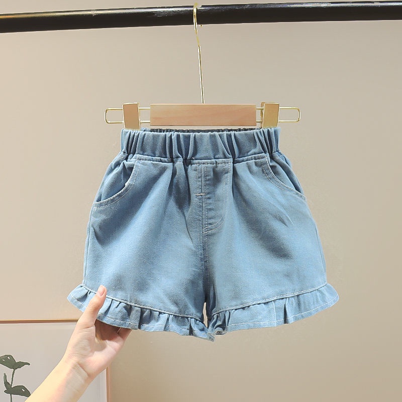 Quần Short Jean Thời Trang Mùa Hè Hàn Quốc Dành Cho Bé Gái