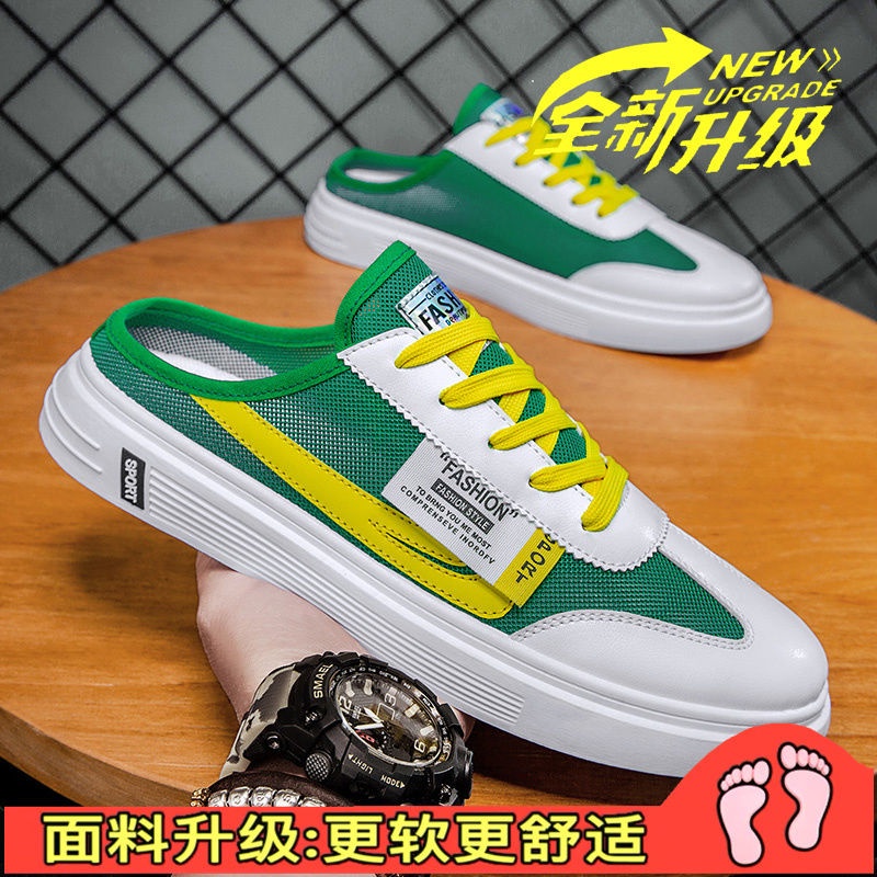 Giày Lười canvas Phối Lưới Thoáng Khí Thời Trang Mùa Hè Mới Cho Nam 2022