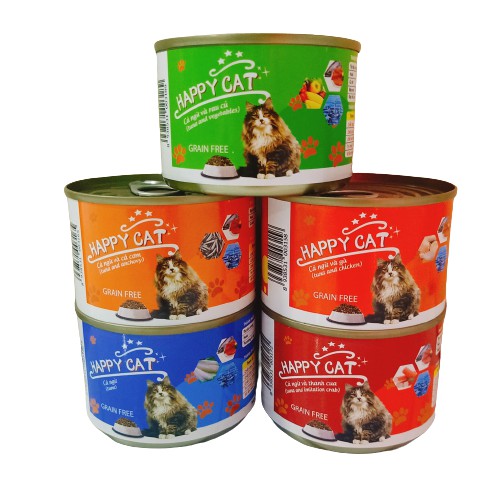 Pate cho mèo Happy Cat dạng lon 160gr - Pate bổ dưỡng cho mèo Happy Cat - Zimpet