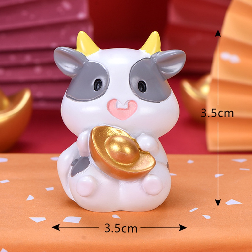Mô hình bò sữa thu nhỏ trang trí phong cảnh/xe hơi/làm quà tặng tiện dụng
